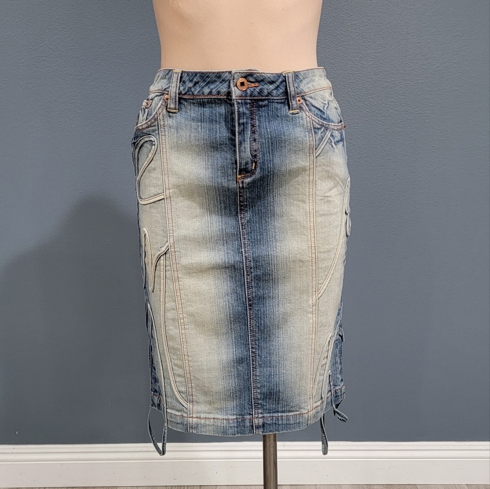 Azzure stretch denim pencil skirt M